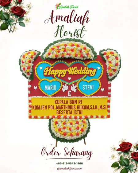 Papan Bunga Pernikahan Karanggude